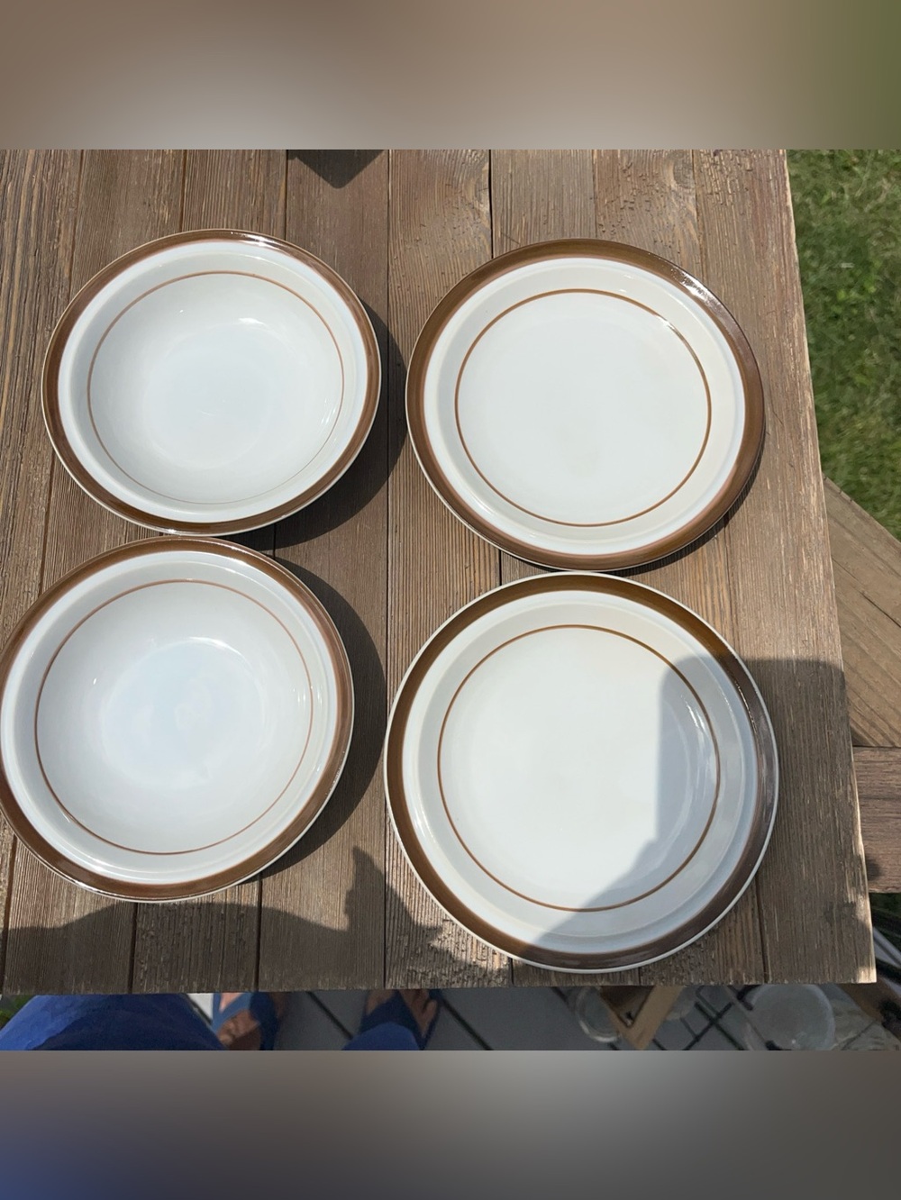 Vintage MSI Japan Brown Monterrey Stoneware - Set of 4 (2 Bread Plates 6.25" & 2